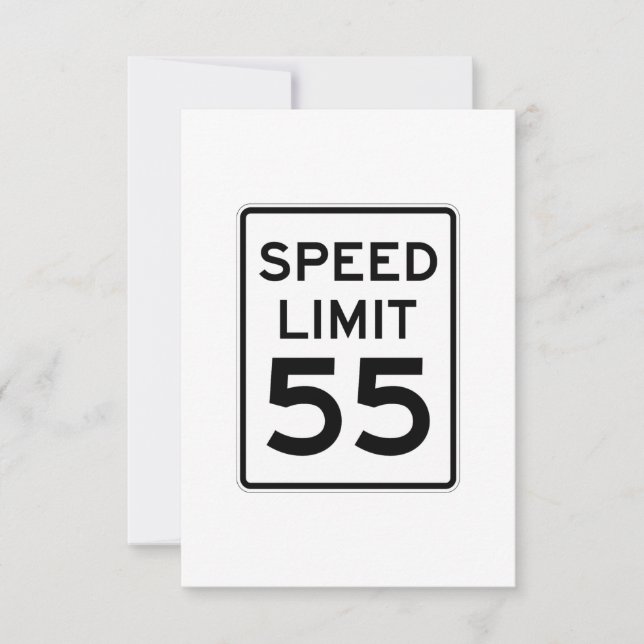 Speed Limit 55 MPH Sign (Front)