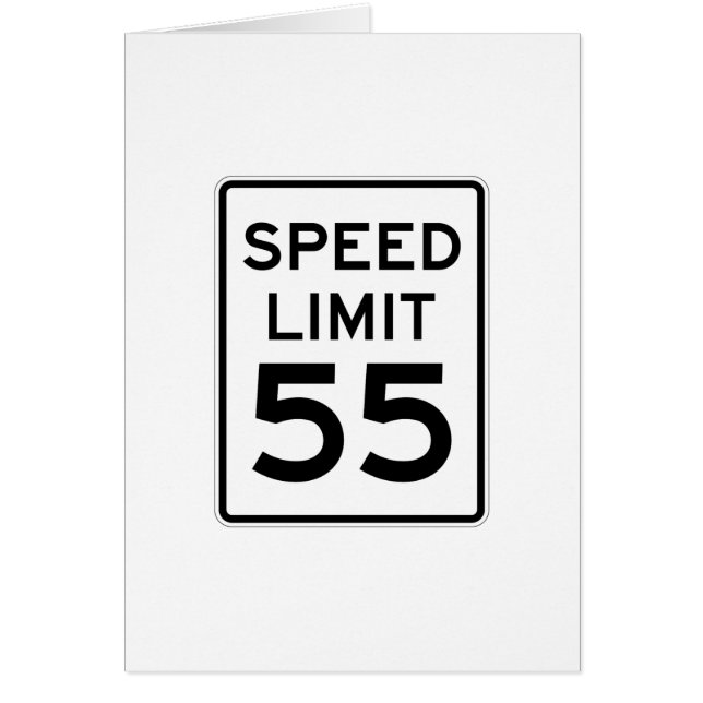 Speed Limit 55 MPH Sign (Front)