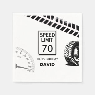 Speed Limit Any Age Birthday Napkin