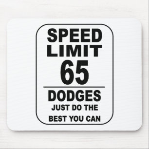 SPEED LIMIT DODGES MOUSE PAD
