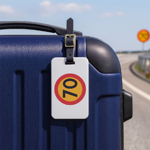 Speed Limit Seventy Luggage Tag