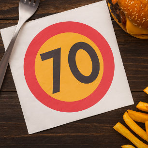 Speed Limit Seventy Napkin
