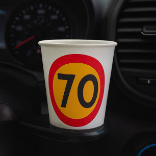 Speed Limit Seventy Paper Cups