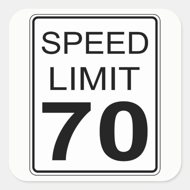Speed Limit Square Sticker (Front)