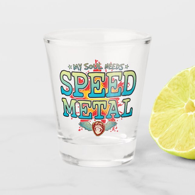 Speed Metal Soul Shot Glass (Front)