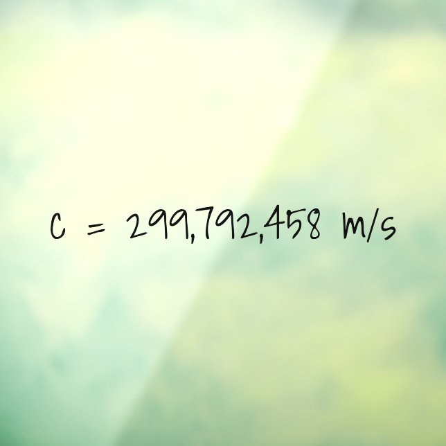 Speed of light "c=299792458 m/s" Math & Science (Sheet 3)
