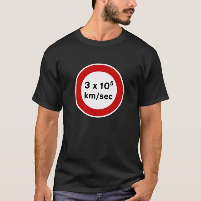 Speed of Light Sign Dark-Colour Shirt (Front)