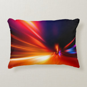 speed on night roadabstract,background,motion,blur decorative cushion