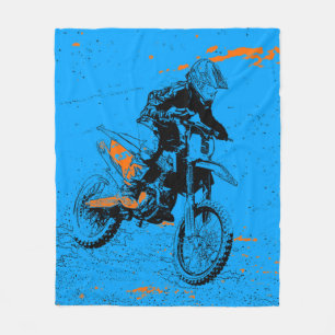 Speed Racer - Motocross Racer Acrylic Print Fleece Blanket