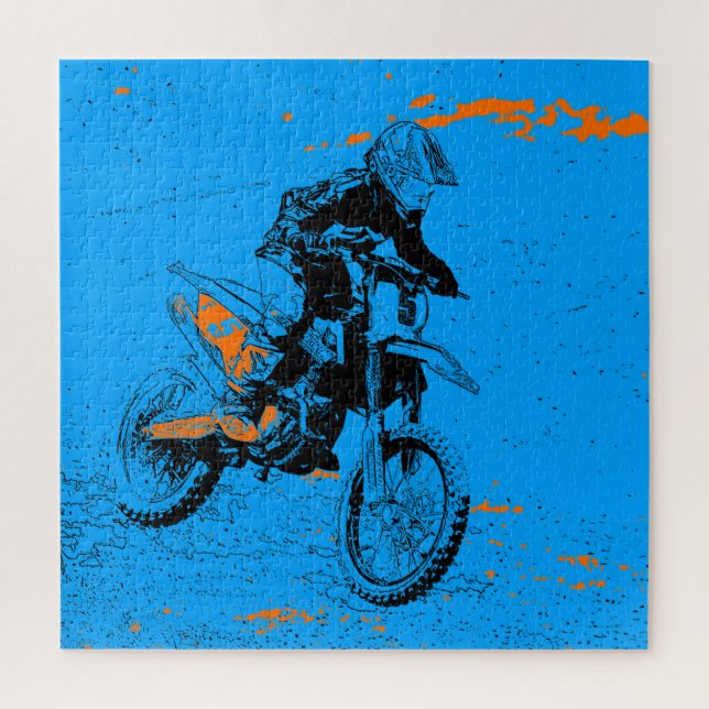 Speed Racer - Motocross Racer  Jigsaw Puzzle (Vertical)