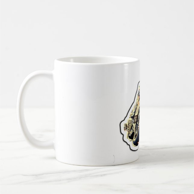 Speed Rider Collage Design Coffee Mug (Left)