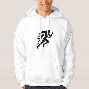 Speed Runner Silhouette Athletic Sports Design Hoodie