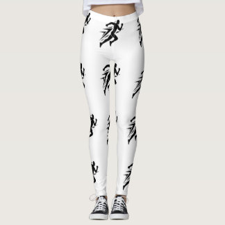 Speed Runner Silhouette Athletic Sports Design Leggings