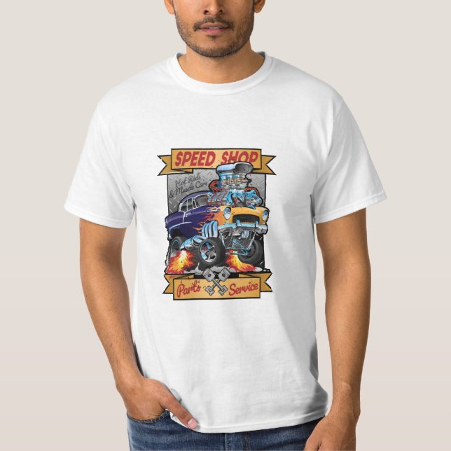 Speed Shop Hot Rod Muscle T-Shirt (Front)