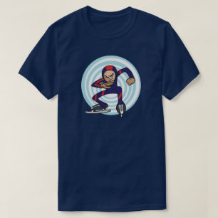 Speed Skater Anime Style Illustration Winter Games T-Shirt
