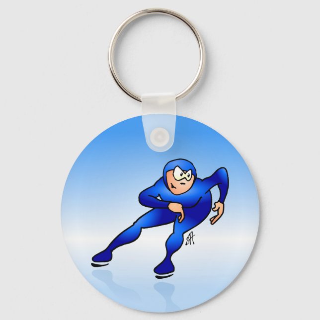 Speed skater key ring (Front)