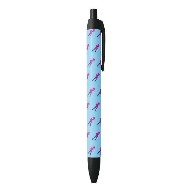 Speed Skating Black Ink Pen (Bottom (Vertical))