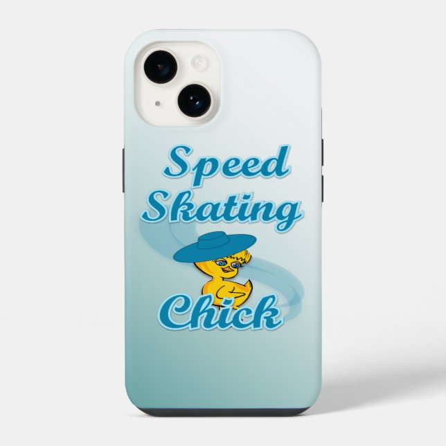 Speed Skating Chick #3 iPhone Case (Back)