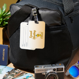 Speed Skating Chick Luggage Tag
