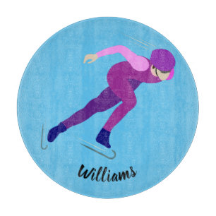 Speed Skating Cutting Board