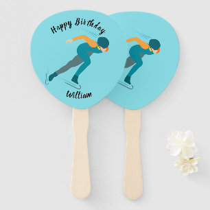 Speed Skating Hand Fan