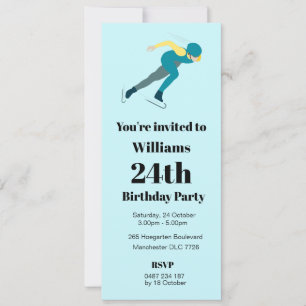 Speed Skating Invitation