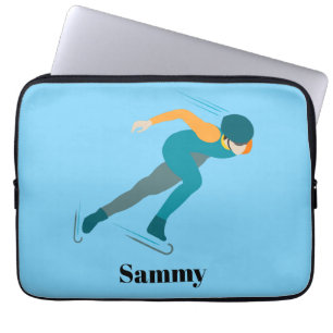 Speed Skating Laptop Sleeve