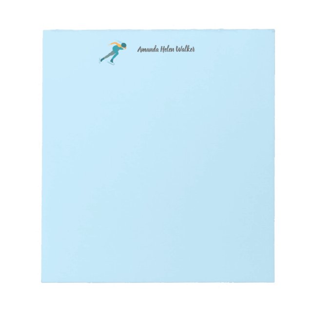 Speed Skating Notepad (Front)