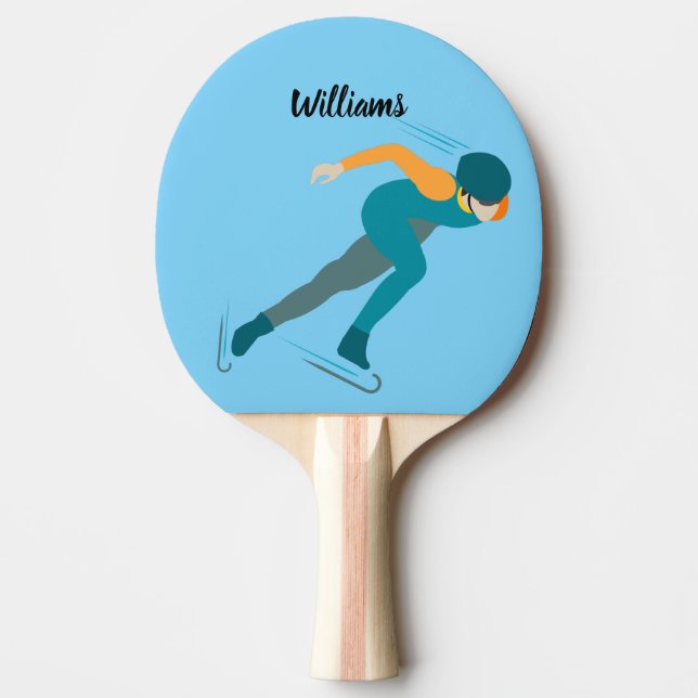 Speed Skating Ping Pong Paddle (Front)