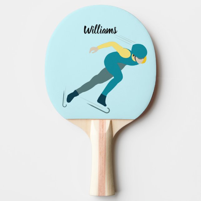 Speed Skating Ping Pong Paddle (Front)
