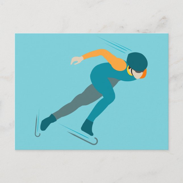 Speed Skating Postcard (Front)