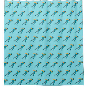 Speed Skating Shower Curtain