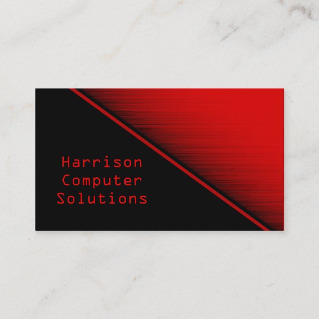 Speed Texture Business Card, Red Business Card (Front)