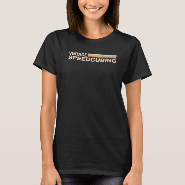 Speedcube Speedsolving Speedcuber Speed Cuber vint T-Shirt (Front)