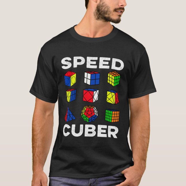 Speedcuber Speedcubing Speedsolving Cuber T-Shirt (Front)