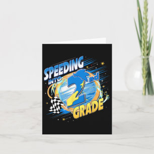 Speeding Into 2nd Grade Back To School Kids Youth  Card