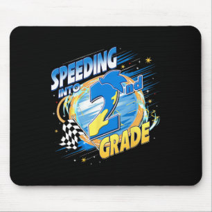 Speeding Into 2nd Grade Back To School Kids Youth Mouse Pad