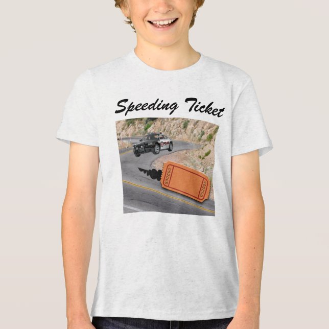 Speeding Police Car get the Ticket  Tri-Blend Shirt (Front)