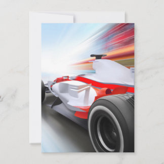 Speeding Red Race Car