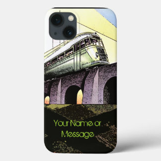 Speeding Train on Bridge (Personalised) iPhone 13 Case