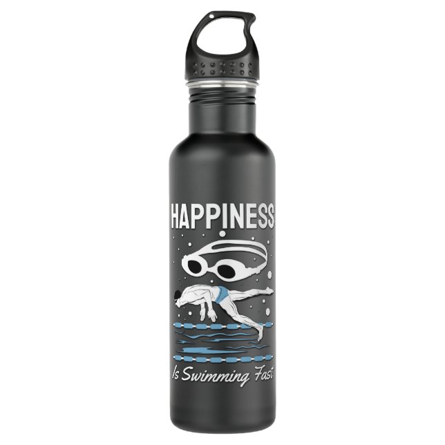 Speedo Swimmer - Happiness is Swimming Fast 710 Ml Water Bottle (Front)
