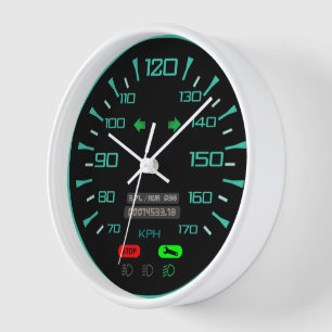 speedometer velocimeter gauge look style clock