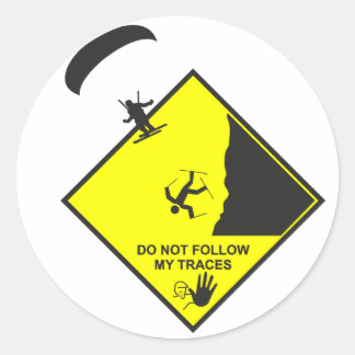 speedriding speedflying classic round sticker