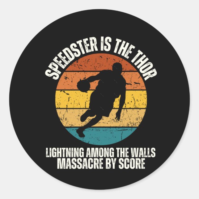 Speedster  classic round sticker (Front)
