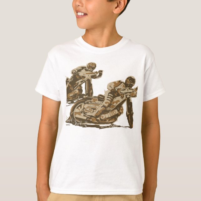 Speedway Motorcycle Racers T-Shirt (Front)