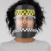 Speedway Official With Black and White Check