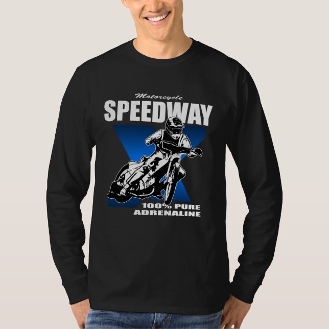 Speedway railway sport motorcycle racing driver T-Shirt (Front)