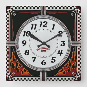 Speedway Square Wall Clock
