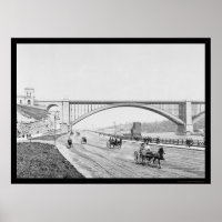 Speedway Washington Bridge Harlem River 1905