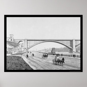 Speedway Washington Bridge Harlem River 1905 Poster